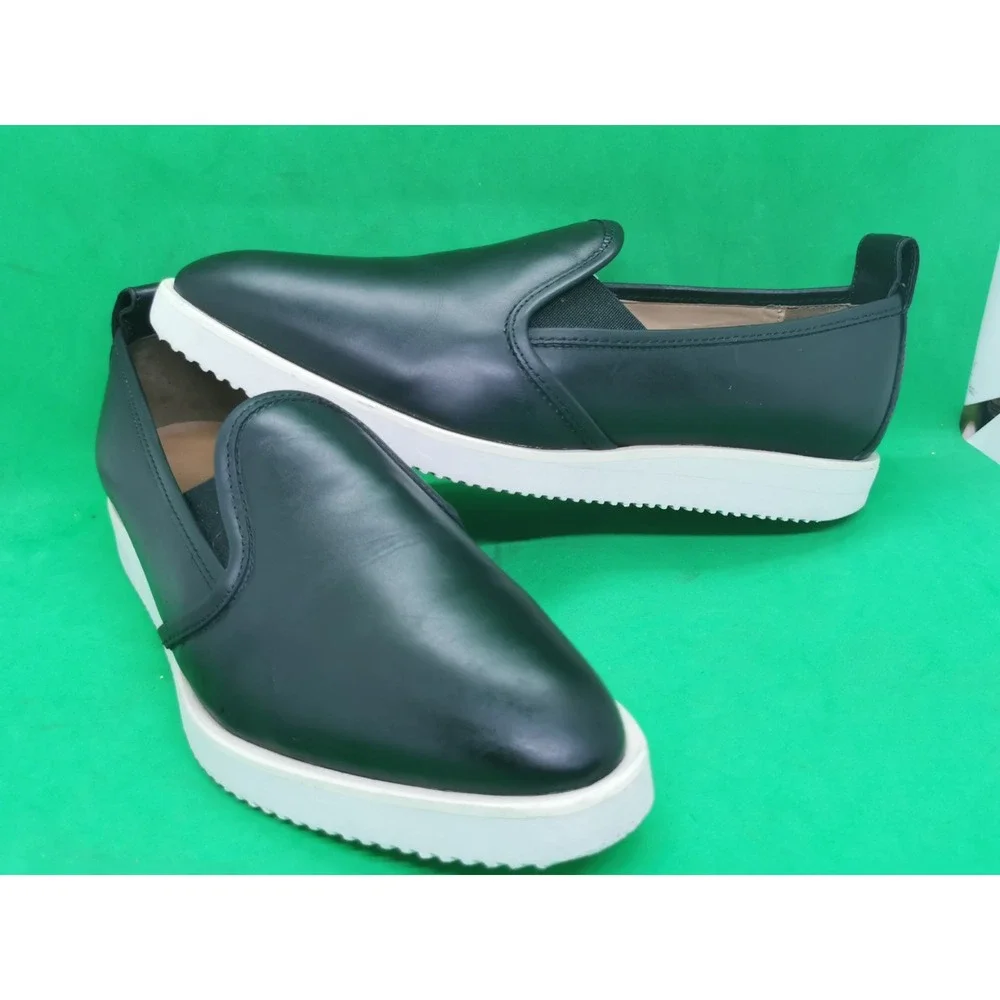 Everlane Women's Black Leather Slip On Platform Casual Size 7.5 Comfort Shoes